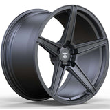 Custom 1 piece forged wheel RV-MB559, designed for BMW X5, 21 inch monoblock rim in sleek black finish.
