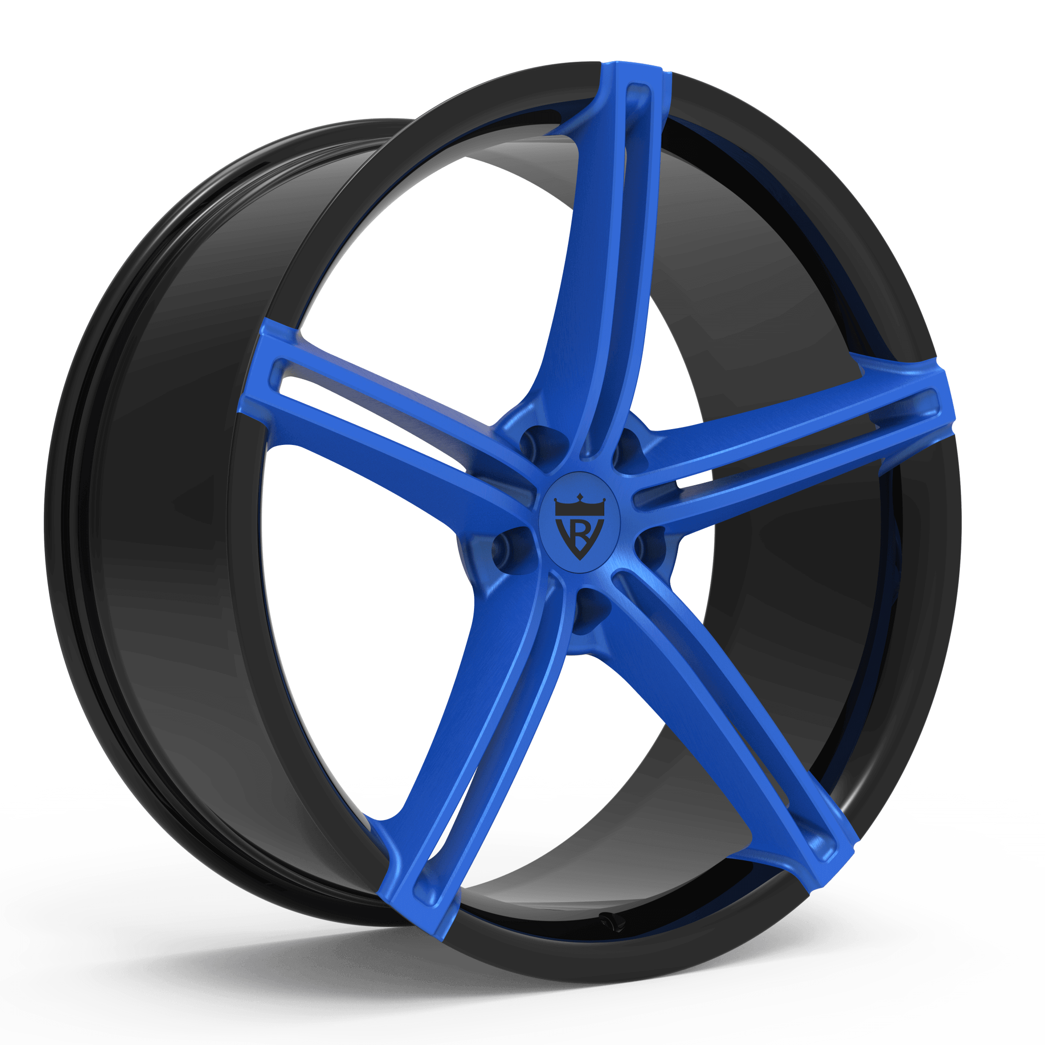 CUSTOM 1 PIECE 5 SPOKE MAROON FORGED WHEELS SERIES : RV-MS63B - RVRN WHEELS