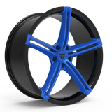 CUSTOM 1 PIECE 5 SPOKE MAROON FORGED WHEELS SERIES : RV-MS63B - RVRN WHEELS