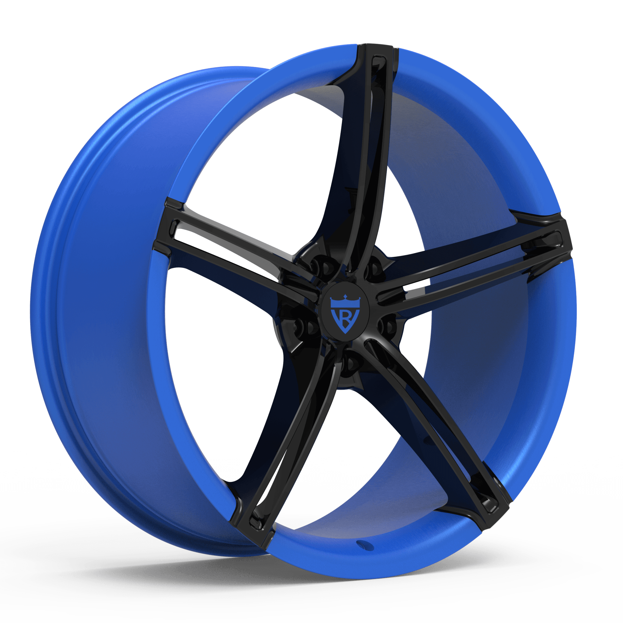 CUSTOM 1 PIECE 5 SPOKE MAROON FORGED WHEELS SERIES : RV-MS63B - RVRN WHEELS