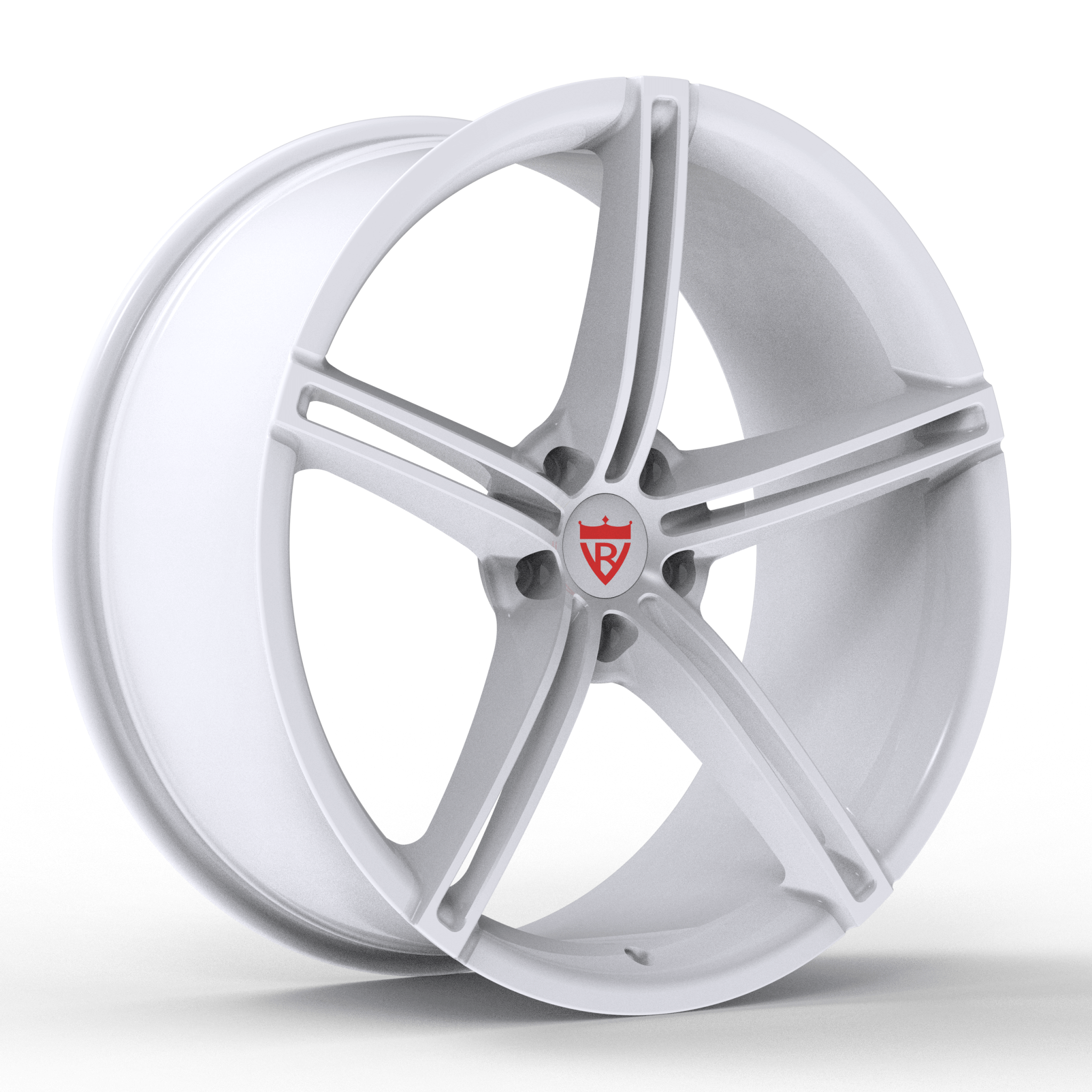 CUSTOM 1 PIECE 5 SPOKE MAROON FORGED WHEELS SERIES : RV-MS63B - RVRN WHEELS