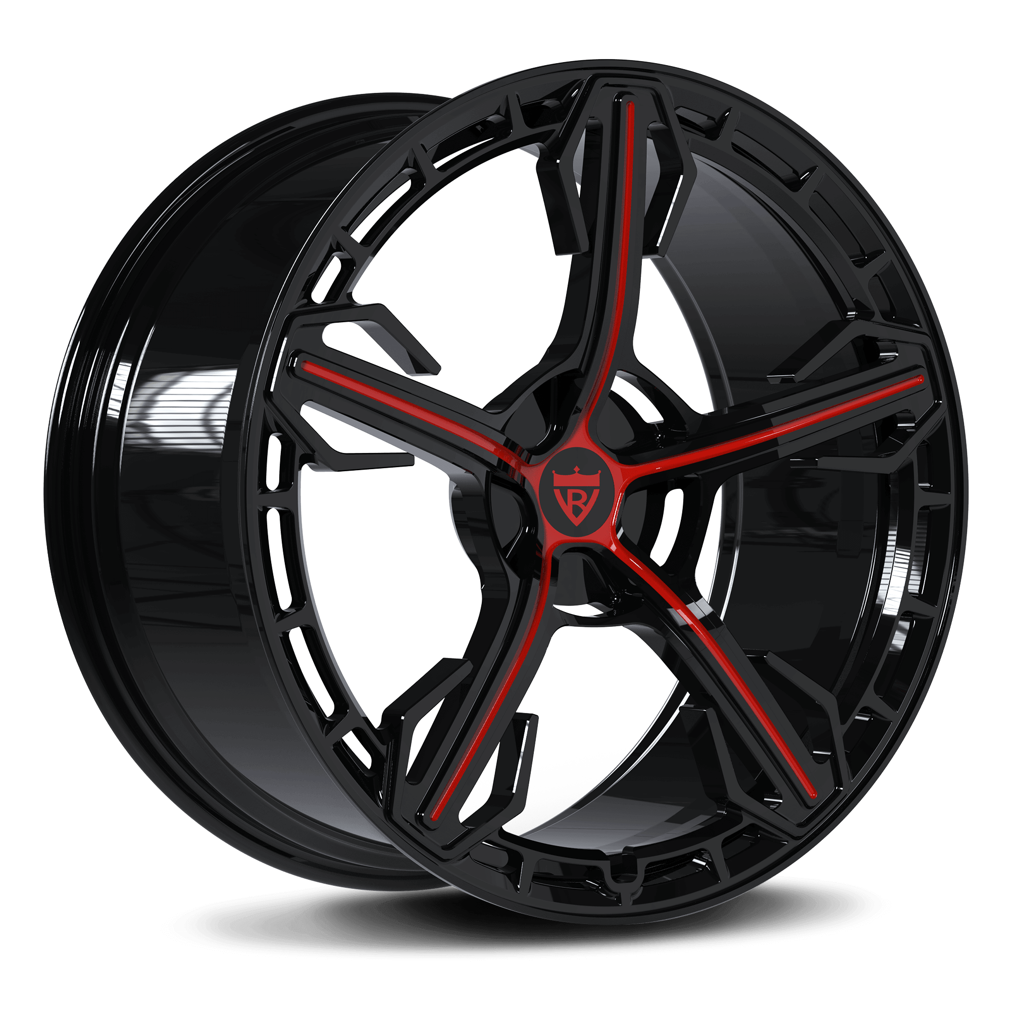 CUSTOM 1 PIECE FORGED RED WHEELS SERIES: RV-MA62 - RVRN WHEELS