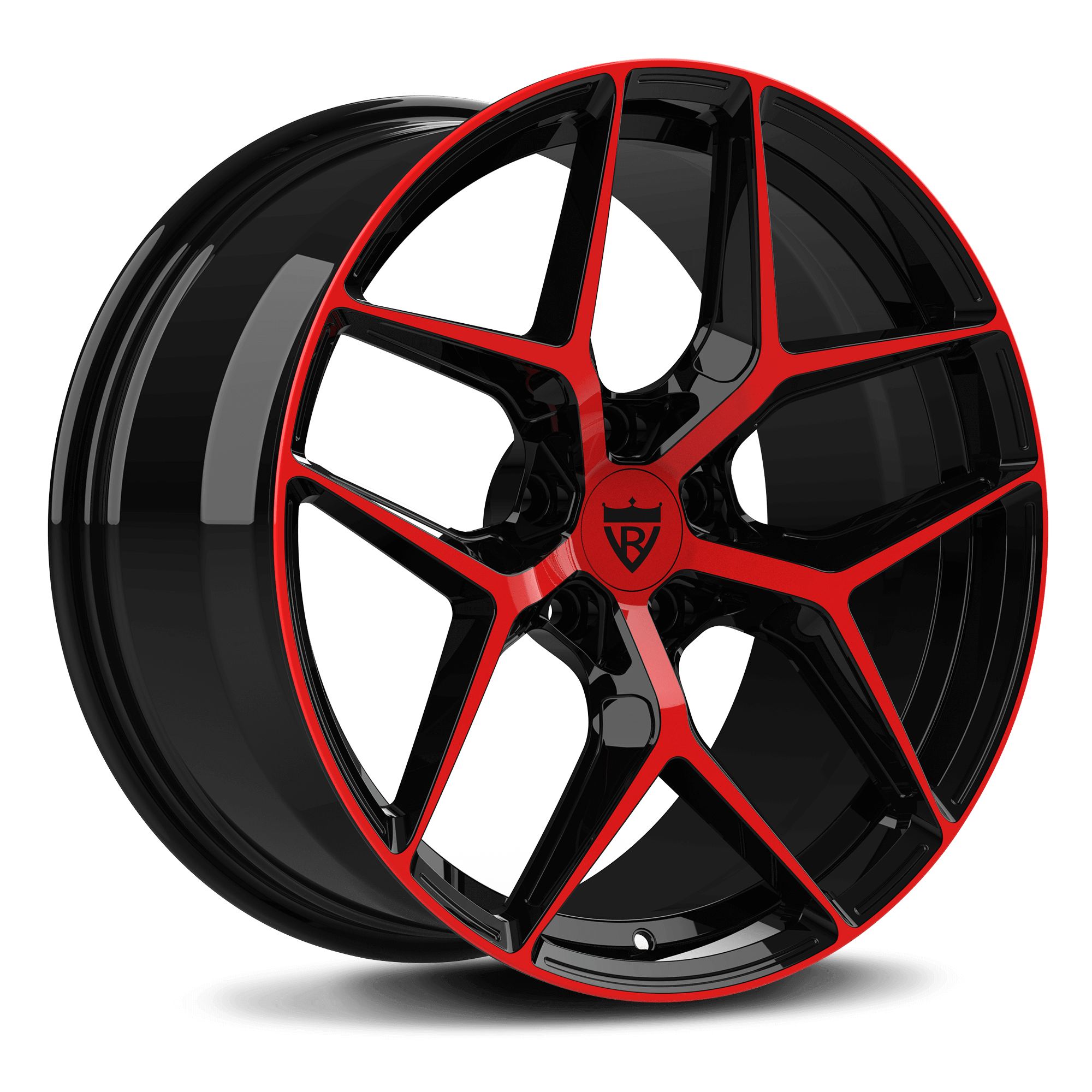 CUSTOM 1 PIECE FORGED RED WHEELS SERIES: RV-MS203 - RVRN WHEELS