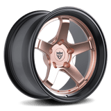 CUSTOM 1 PIECE FORGED ROSE GOLD AND BLACK WHEELS SERIES: RV-MJ010 - RVRN WHEELS