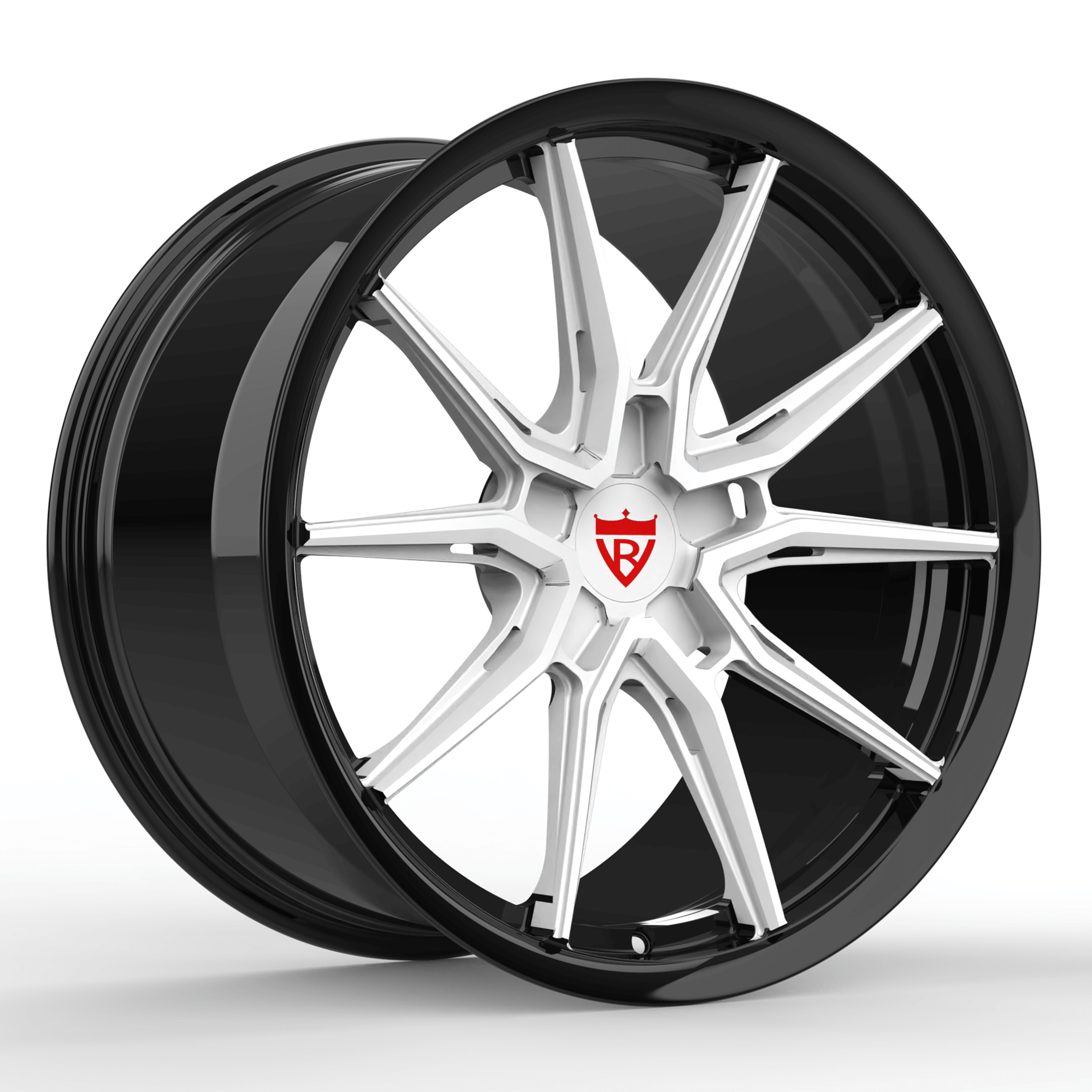 CUSTOM 1 PIECE FORGED WHEELS SERIES: RV-MC17 ORANGE RIMS - RVRN WHEELS