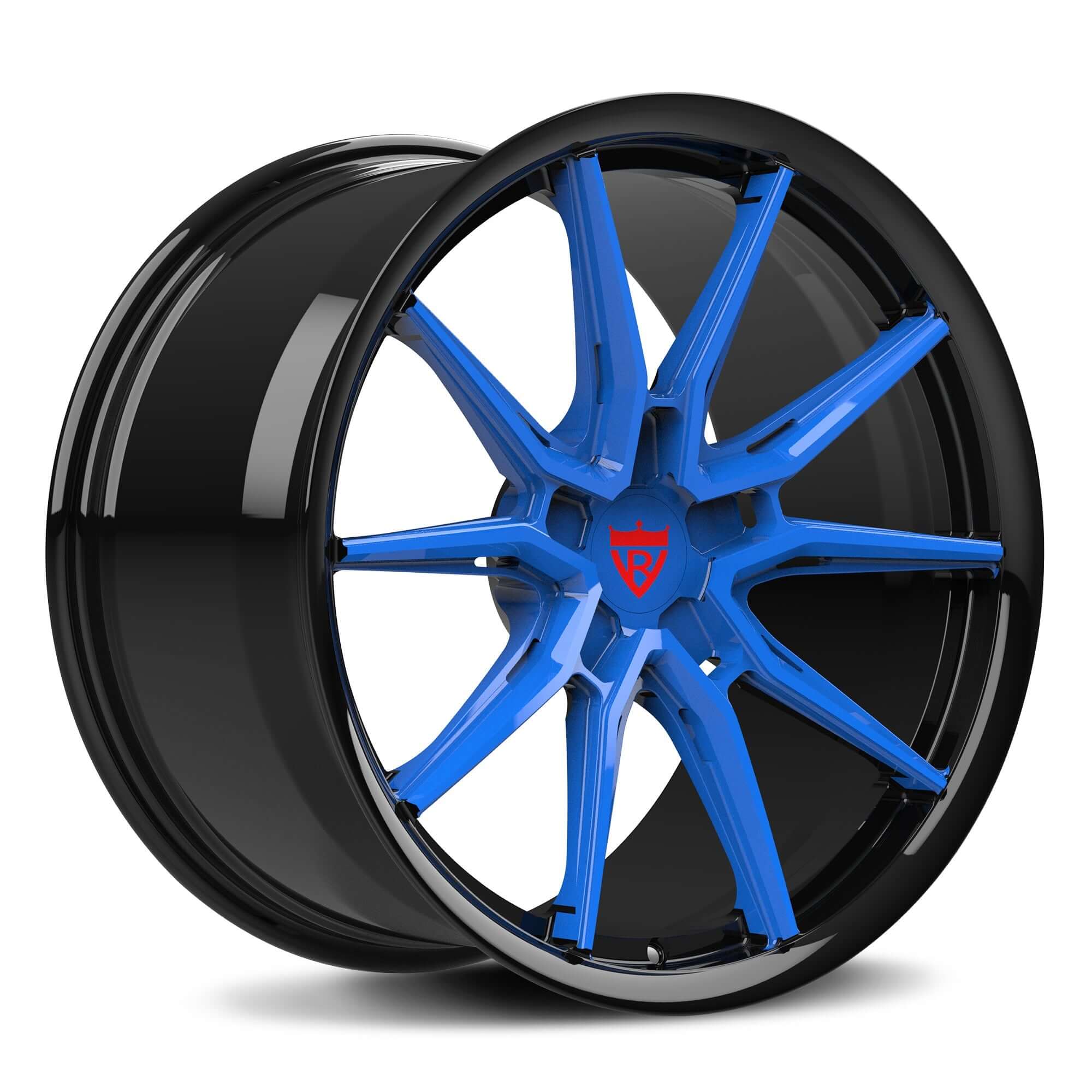CUSTOM 1 PIECE FORGED WHEELS SERIES: RV-MC17 ORANGE RIMS - RVRN WHEELS