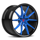 CUSTOM 1 PIECE FORGED WHEELS SERIES: RV-MC17 ORANGE RIMS - RVRN WHEELS