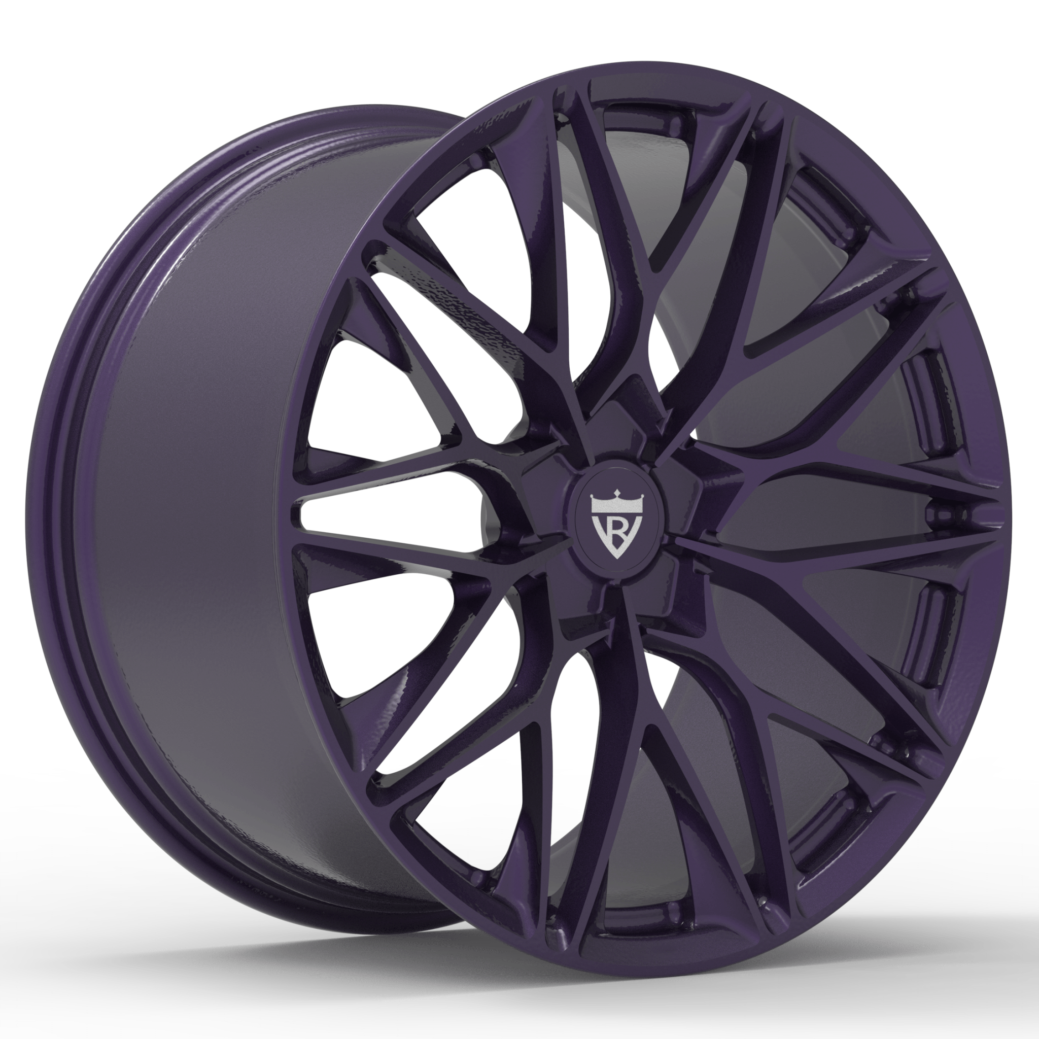 CUSTOM 1 PIECE FORGED WHEELS SERIES: RV-MP184-Purple Rims for Corvette and any vehicle- custom rims
