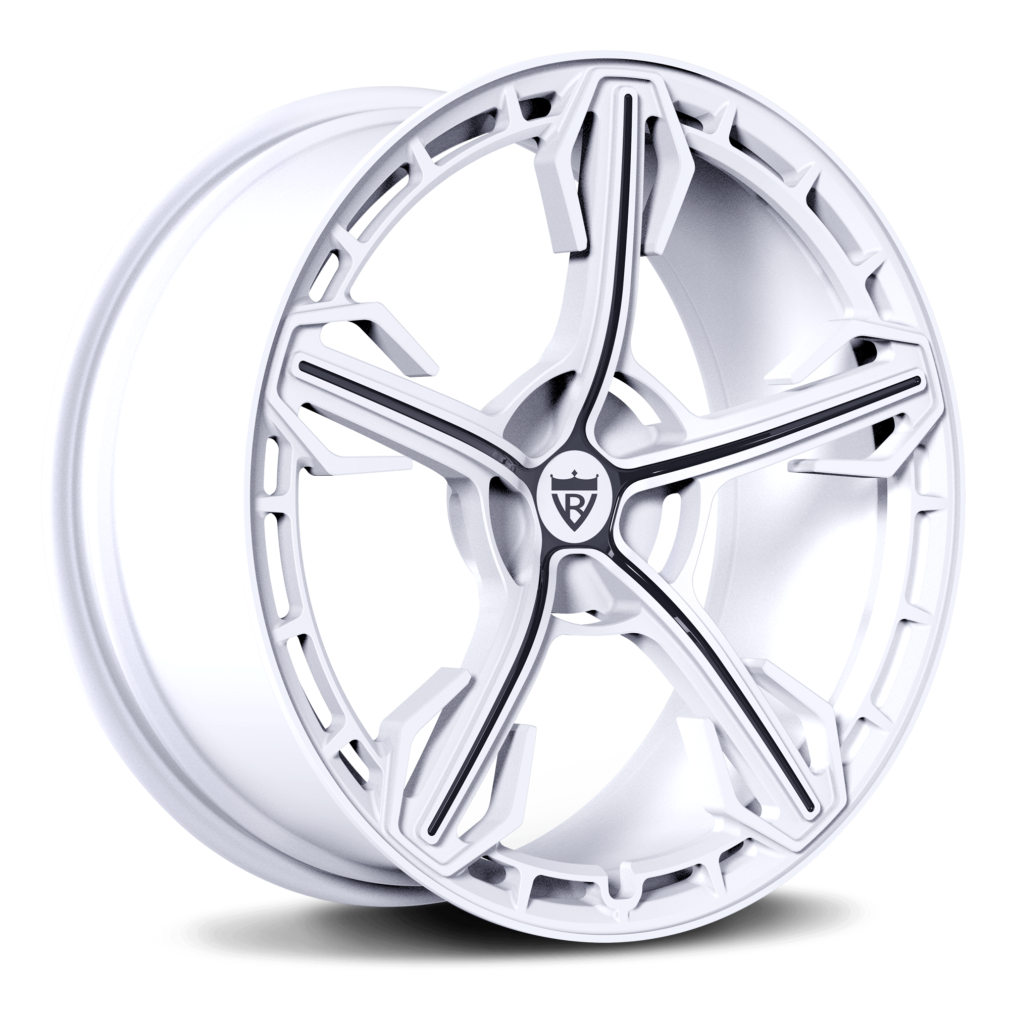 CUSTOM 1 PIECE FORGED WHITE WHEELS SERIES: RV-MA62 - RVRN WHEELS