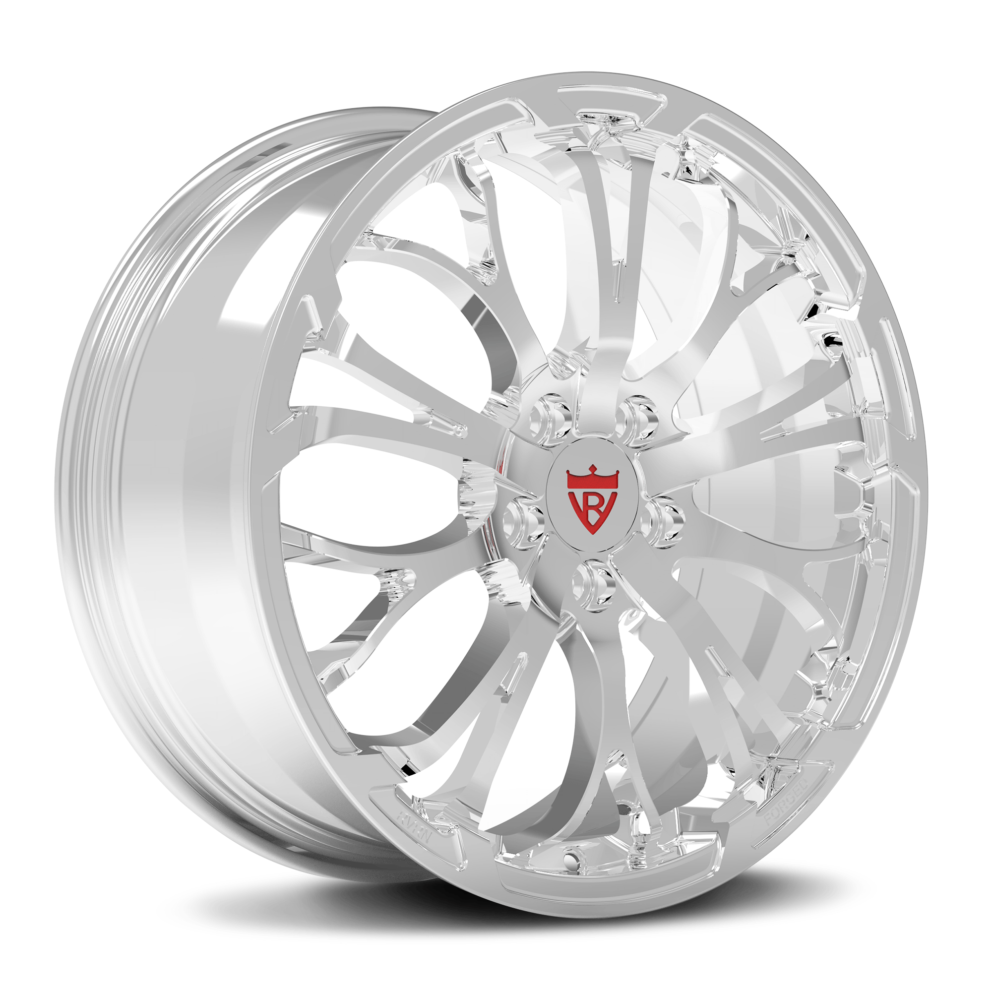 Custom forged polished aluminum wheel designed for Lincoln MKZ, showcasing modern style and customization options.