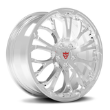 Custom forged polished aluminum wheel designed for Lincoln MKZ, showcasing modern style and customization options.