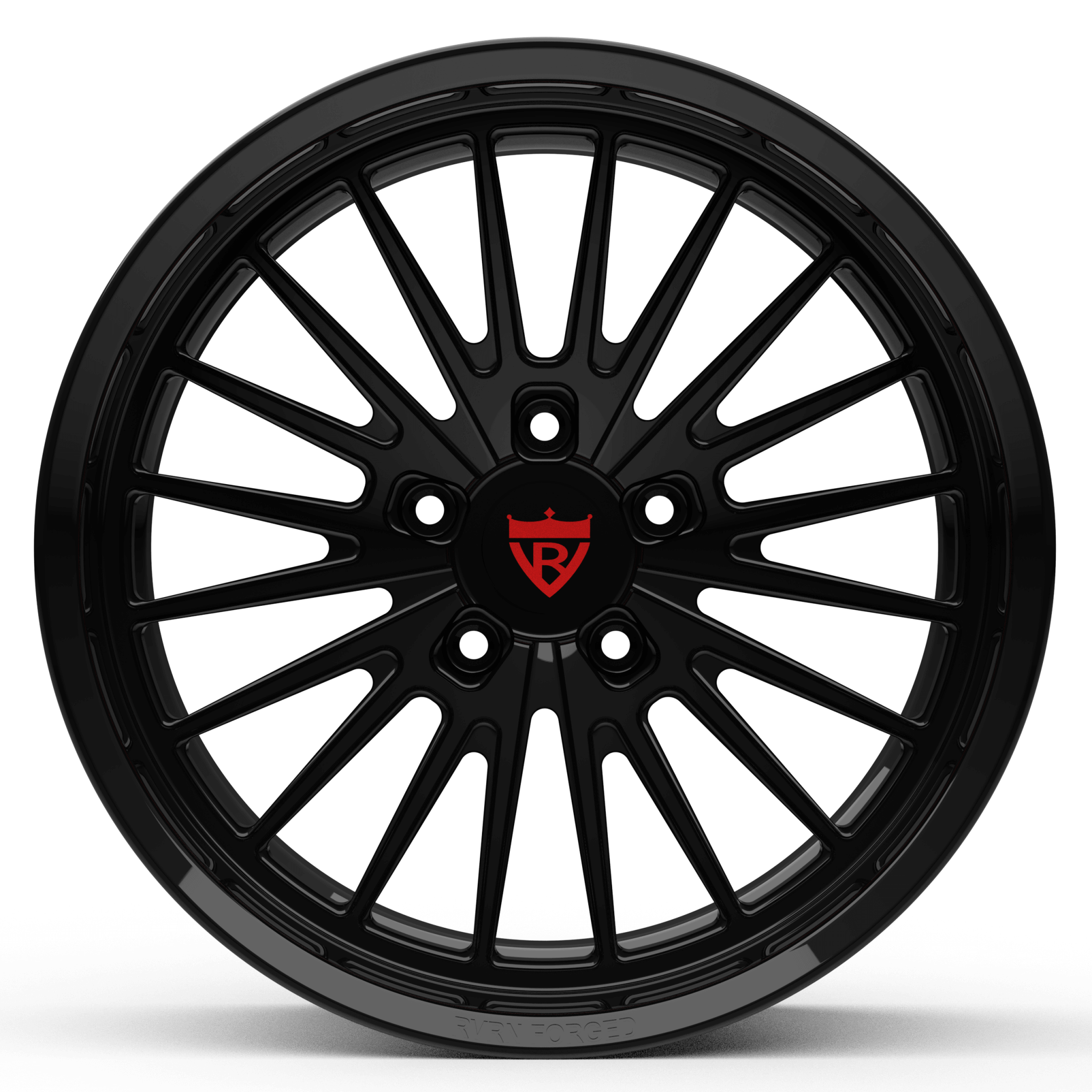 Deep dish gloss black custom forged wheels for Jeep Wrangler truck enthusiasts, available in multiple colors