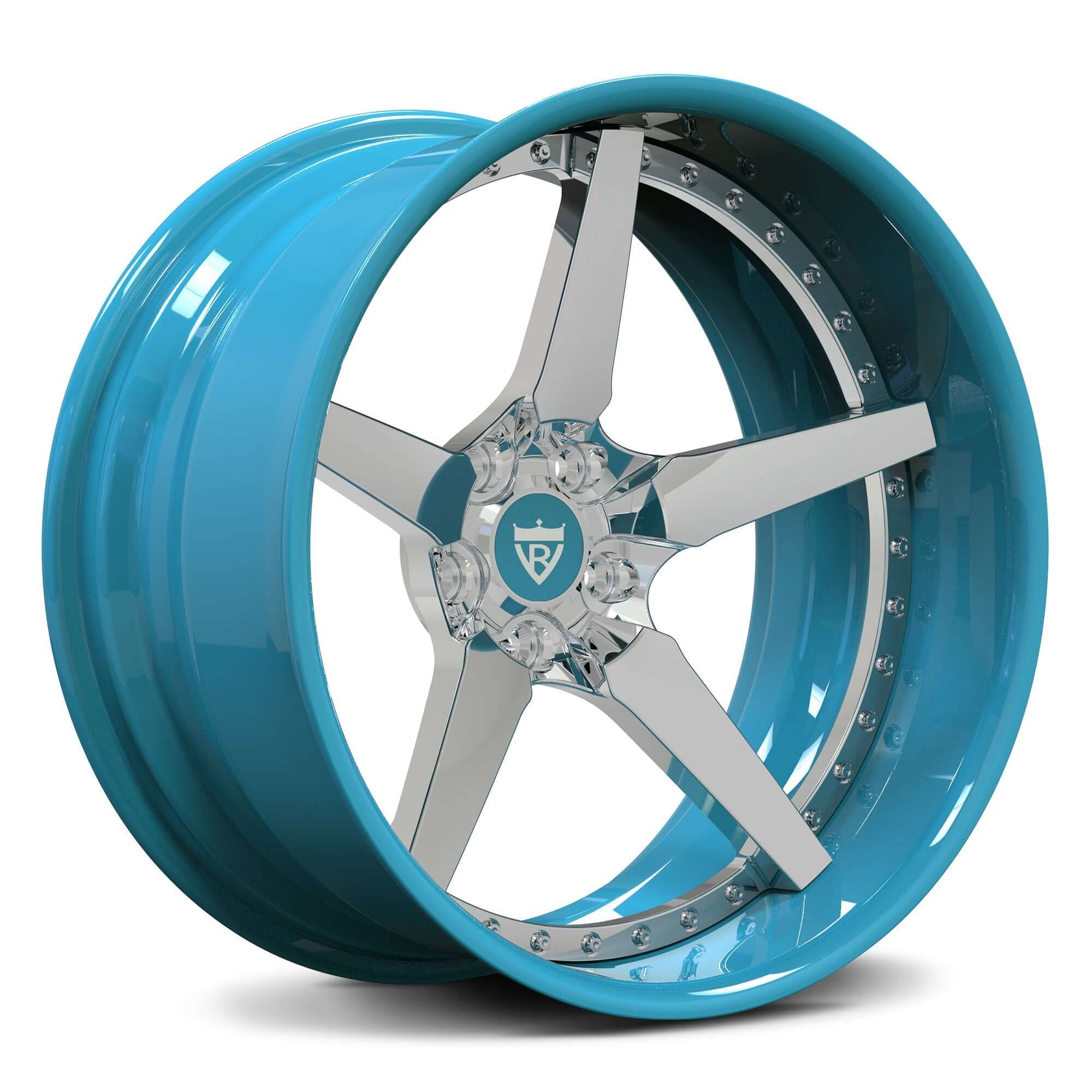 CUSTOM 2 PIECE 5 SPOKE FORGED WHEELS: RV-DF14 - RVRN WHEELS