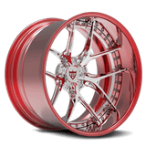 CUSTOM 2-PIECE CONCAVE RED FORGED WHEEL : RV-DR08D - RVRN WHEELS