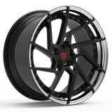 CUSTOM 2 PIECE CUSTOM CHROME AND BLACK FORGED WHEELS: RV-DF041 - RVRN WHEELS