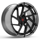 CUSTOM 2 PIECE CUSTOM CHROME AND BLACK FORGED WHEELS: RV-DF041 - RVRN WHEELS