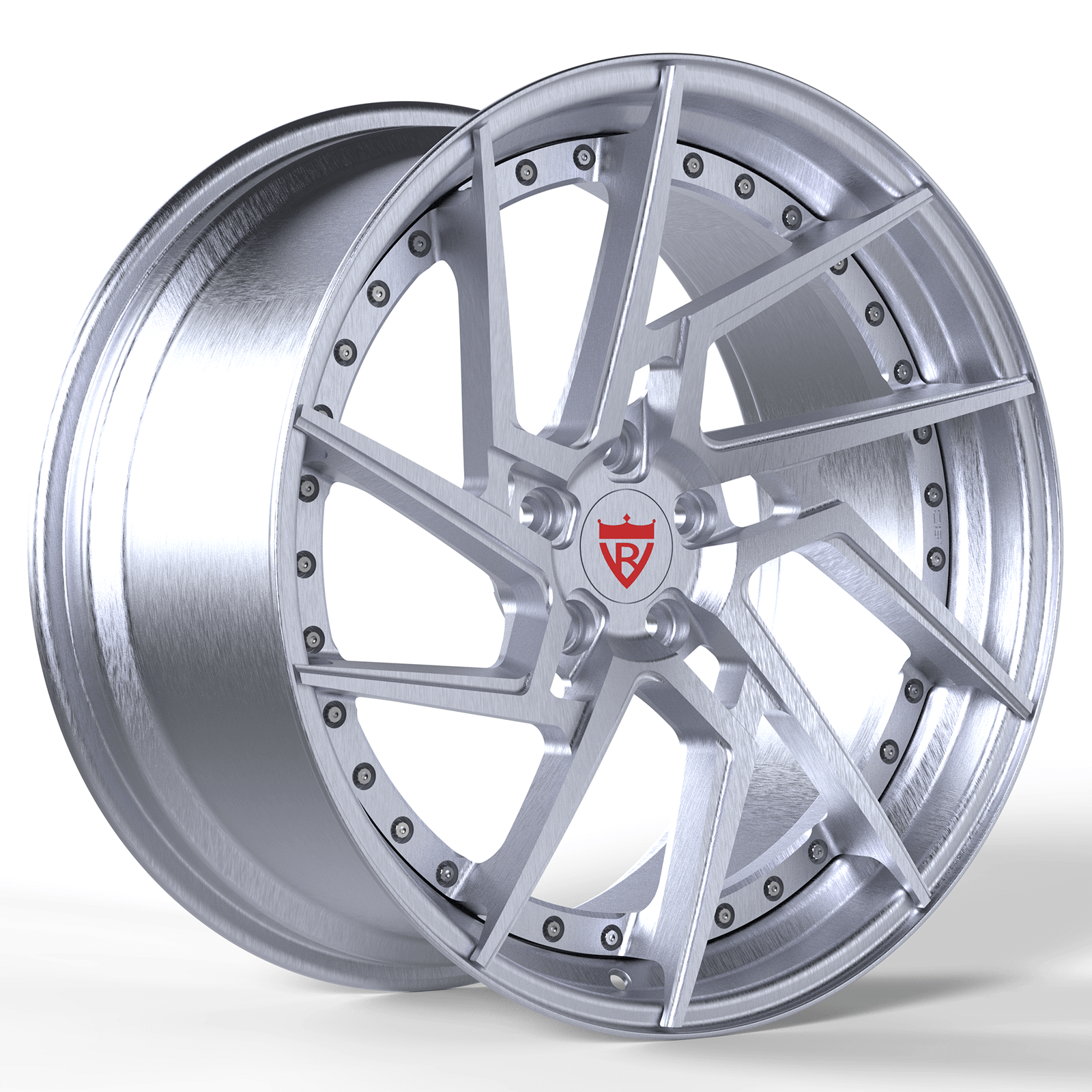 CUSTOM 2 PIECE CUSTOM CHROME AND BLACK FORGED WHEELS:RV-DF041 - RVRN WHEELS