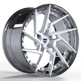 CUSTOM 2 PIECE CUSTOM CHROME AND BLACK FORGED WHEELS:RV-DF041 - RVRN WHEELS