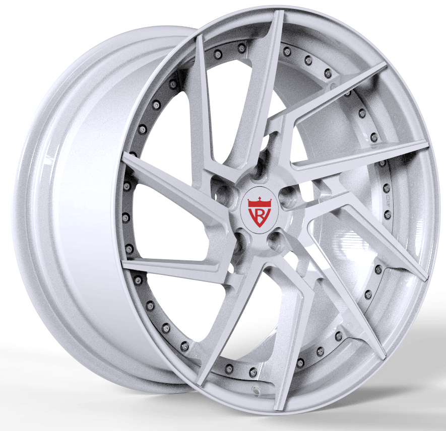 CUSTOM 2 PIECE CUSTOM CHROME AND BLACK FORGED WHEELS:RV-DF041 - RVRN WHEELS