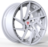 CUSTOM 2 PIECE CUSTOM CHROME AND BLACK FORGED WHEELS:RV-DF041 - RVRN WHEELS
