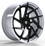 CUSTOM 2 PIECE CUSTOM CHROME AND BLACK FORGED WHEELS:RV-DF041 - RVRN WHEELS