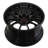 Custom 2-piece forged black 19-inch staggered RV-DB082 wheels for Dodge Viper with 6 lug design