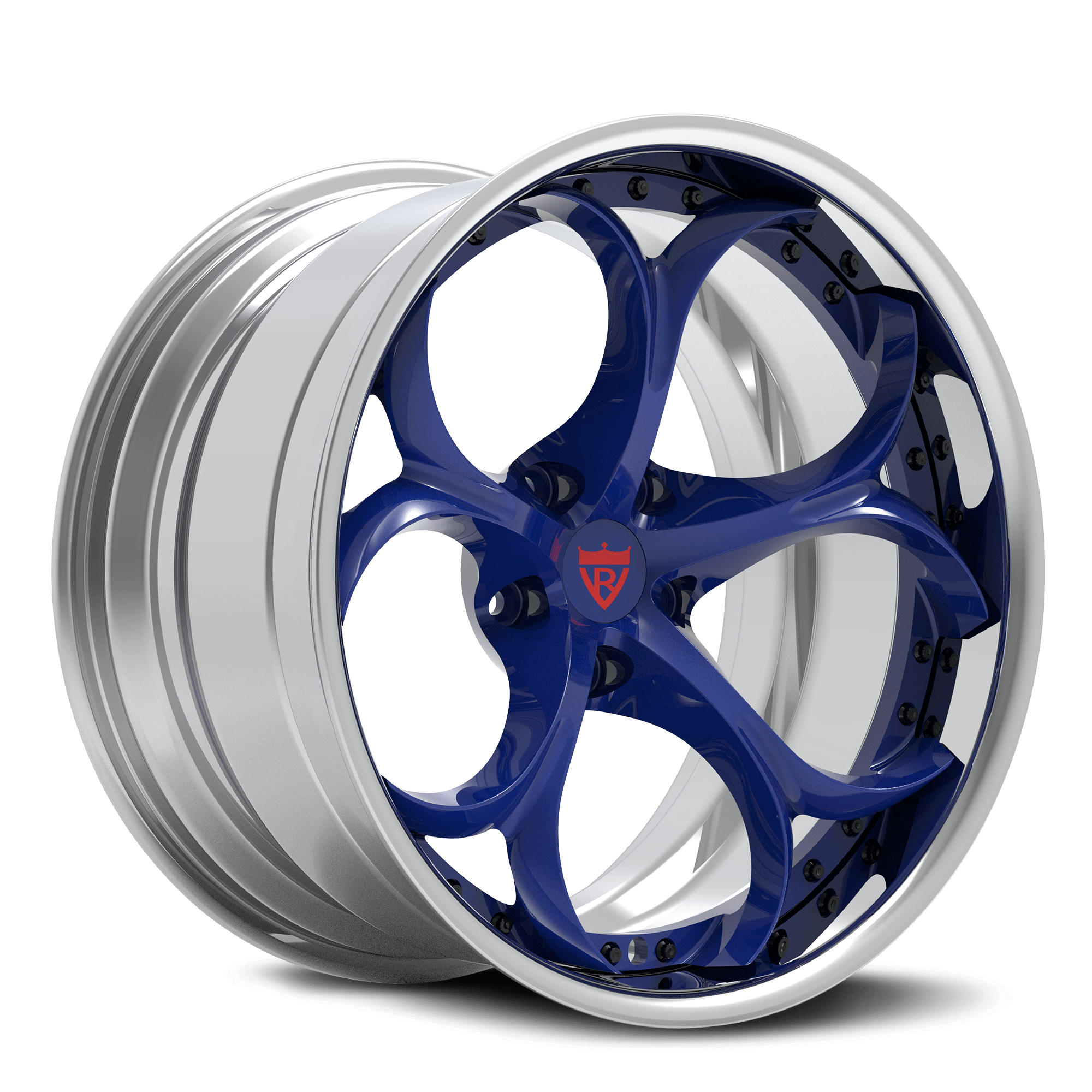 CUSTOM 2 PIECE FORGED BLUE WHEELS SERIES: RV-DS016 - RVRN WHEELS
