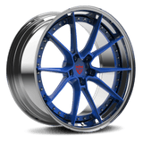 RVRN RV-DB082 Tesla Model S wheels in blue and chrome – 10-spoke forged custom rims