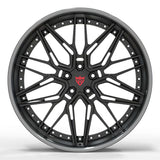 CHRYSLER 300S AFTERMARKET WHEELS-RVRN RV-T081 SERIES-CUSTOM FORGED 2PC RIMS CHROME AND BLACK