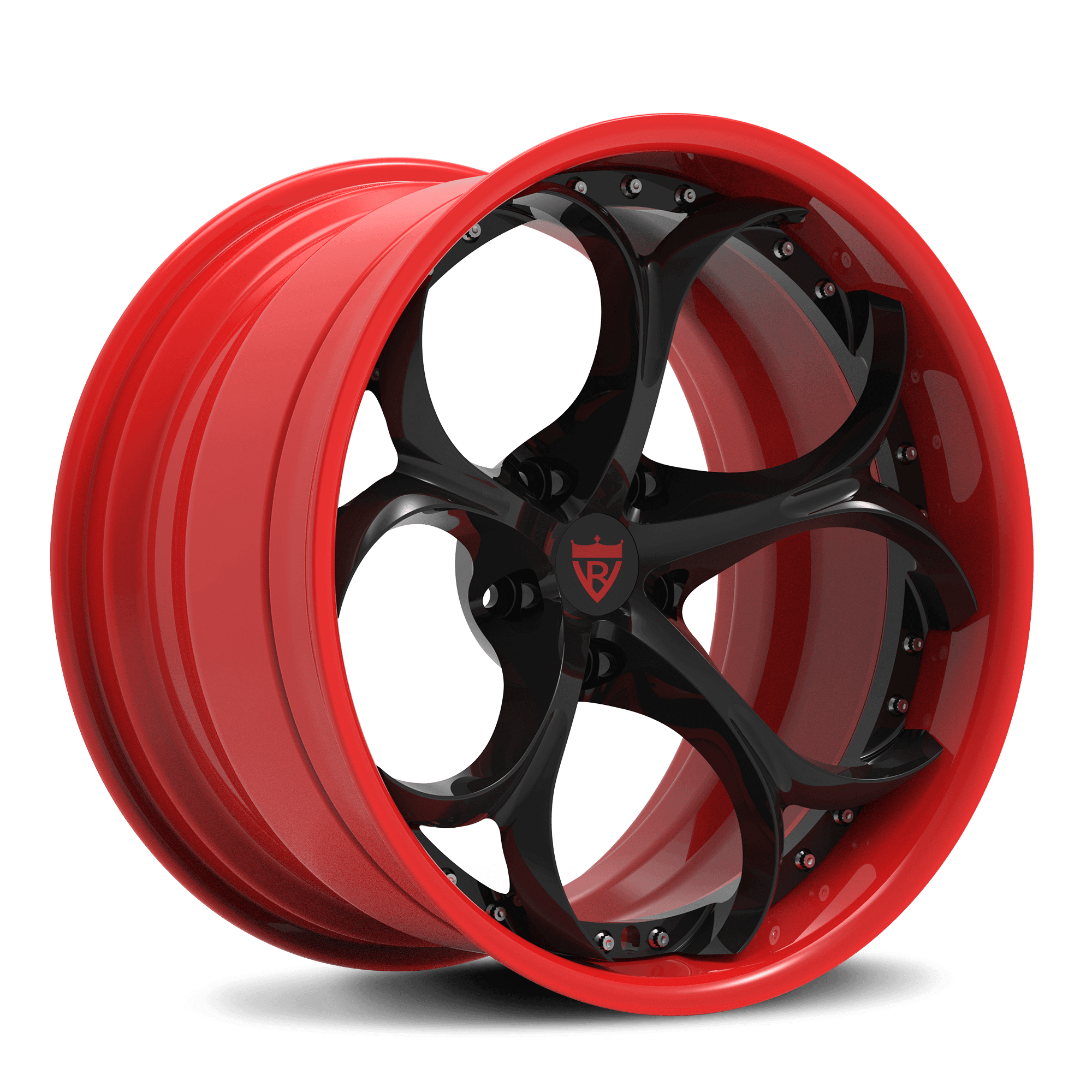 Alfa Romeo Custom Aftermarket Wheels: RVRN Forged 2pc RV-DS016  Red and Black rims for Alfa