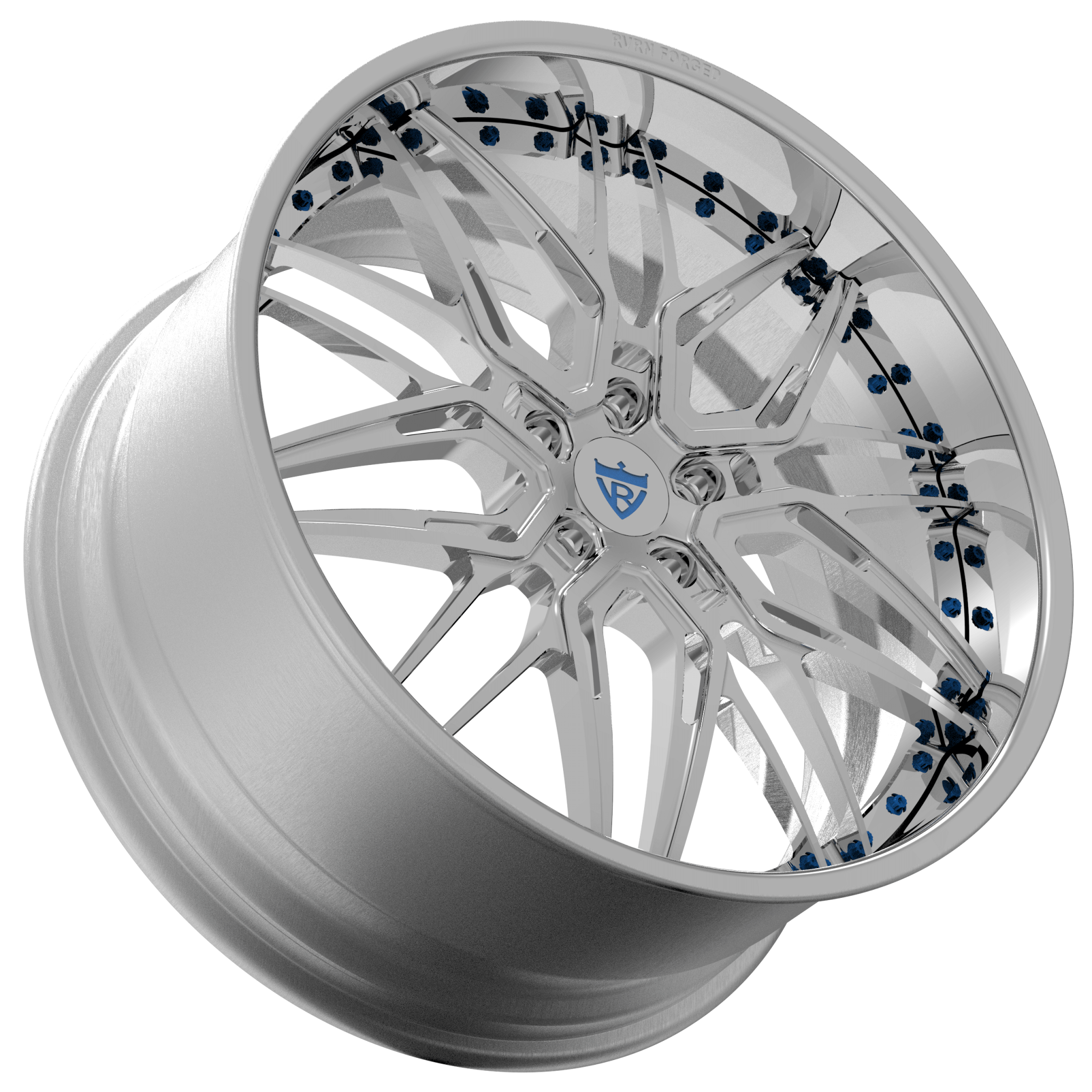 Custom forged Camaro wheel featuring a sleek design, chrome finish, and precision engineering for optimal performance.
