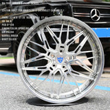 Custom 2 piece forged RV-T081 wheels for 2013 Chevrolet Camaro ZL1, 22 inch, polished finish, available in various sizes.