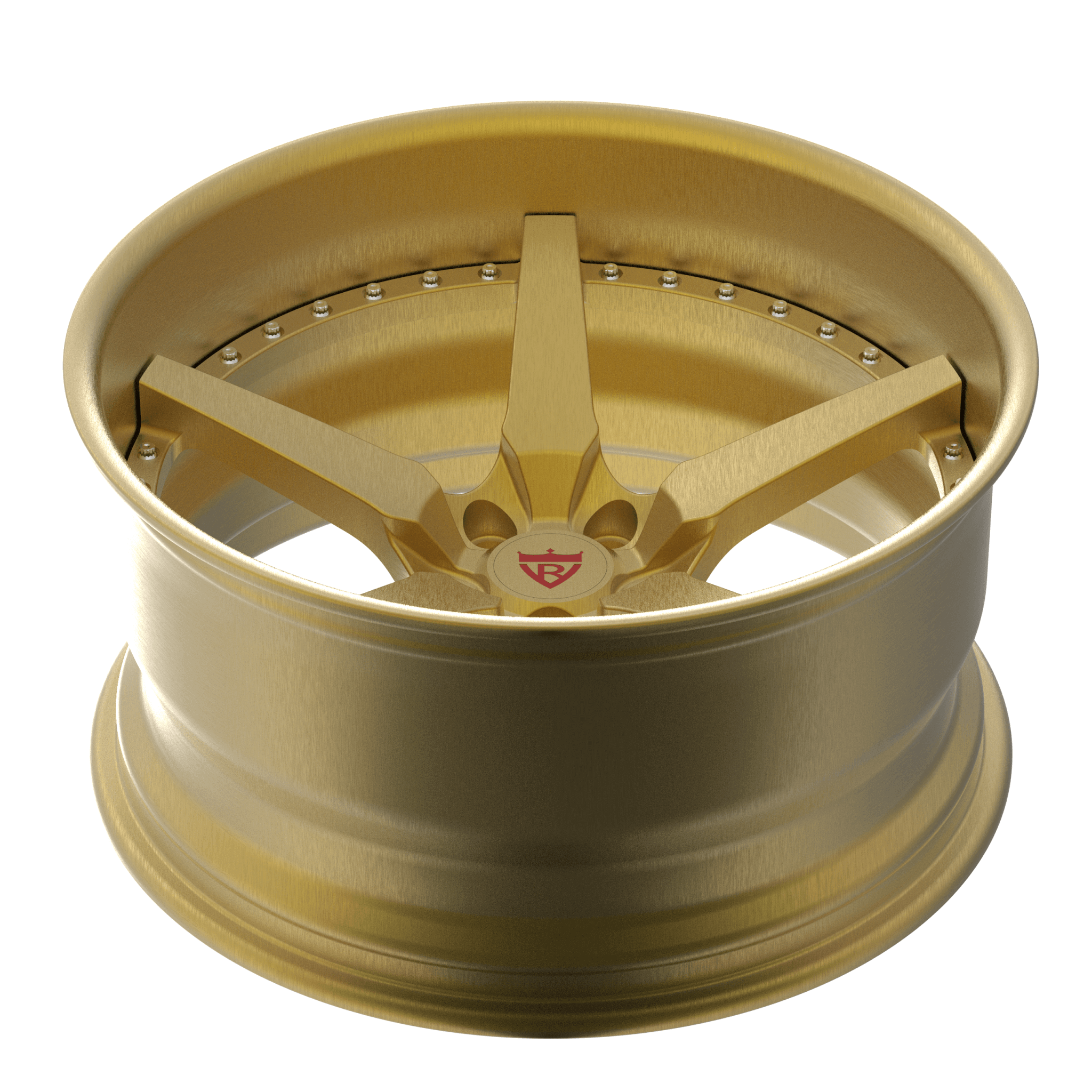 CUSTOM 2 PIECE FORGED Gold 5 spoke WHEELS: RV-DF14 - RVRN WHEELS- the best custom forged wheels brand