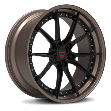 RVRN RV-DB082 2-piece forged wheels in bronze and black – 10-spoke racing design