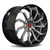Custom forged 2-piece wheels for Corvette C1-C8, aggressive style, 19inch and 20inch staggered fitment, RV-DC01 series, free shipping