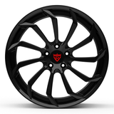 Custom forged 2-piece wheel, RV-DC01 series for Corvette C1-C8, 19-inch or 20-inch staggered fitment, aggressive style, free shipping