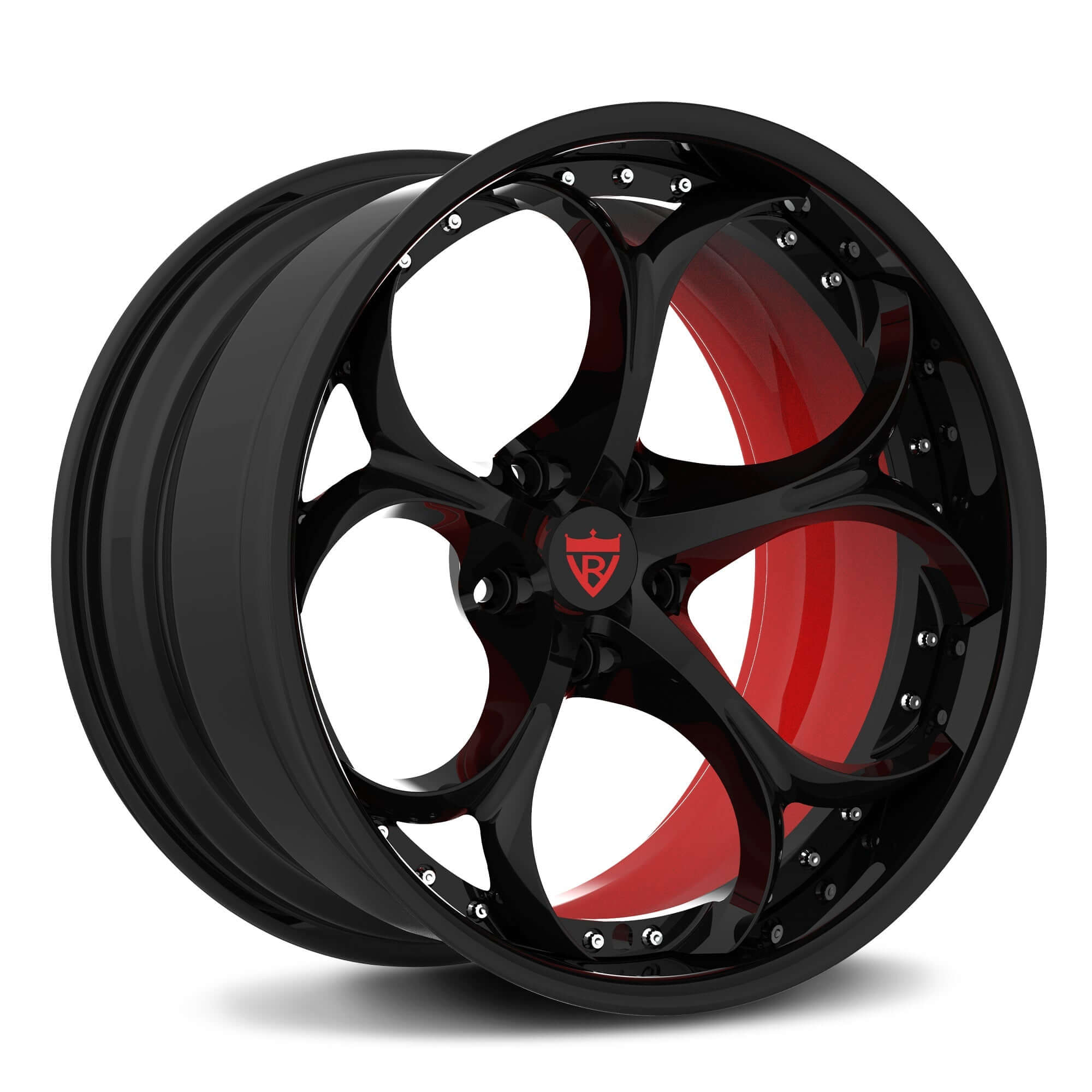 Custom Aftermarket rims for Corvette C1-C8-Forged 2pc deep dish wheels RV-DS016-Custom Per Order-RVRN Forged