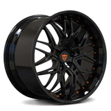 CHEVY CORVETTE WHEELS: DEEP DISH CUSTOM FORGED RIMS-RV-T081 BLACK RIMS
