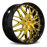 CHEVY CORVETTE WHEELS: DEEP DISH CUSTOM FORGED RIMS-RV-T081 GOLD RIMS