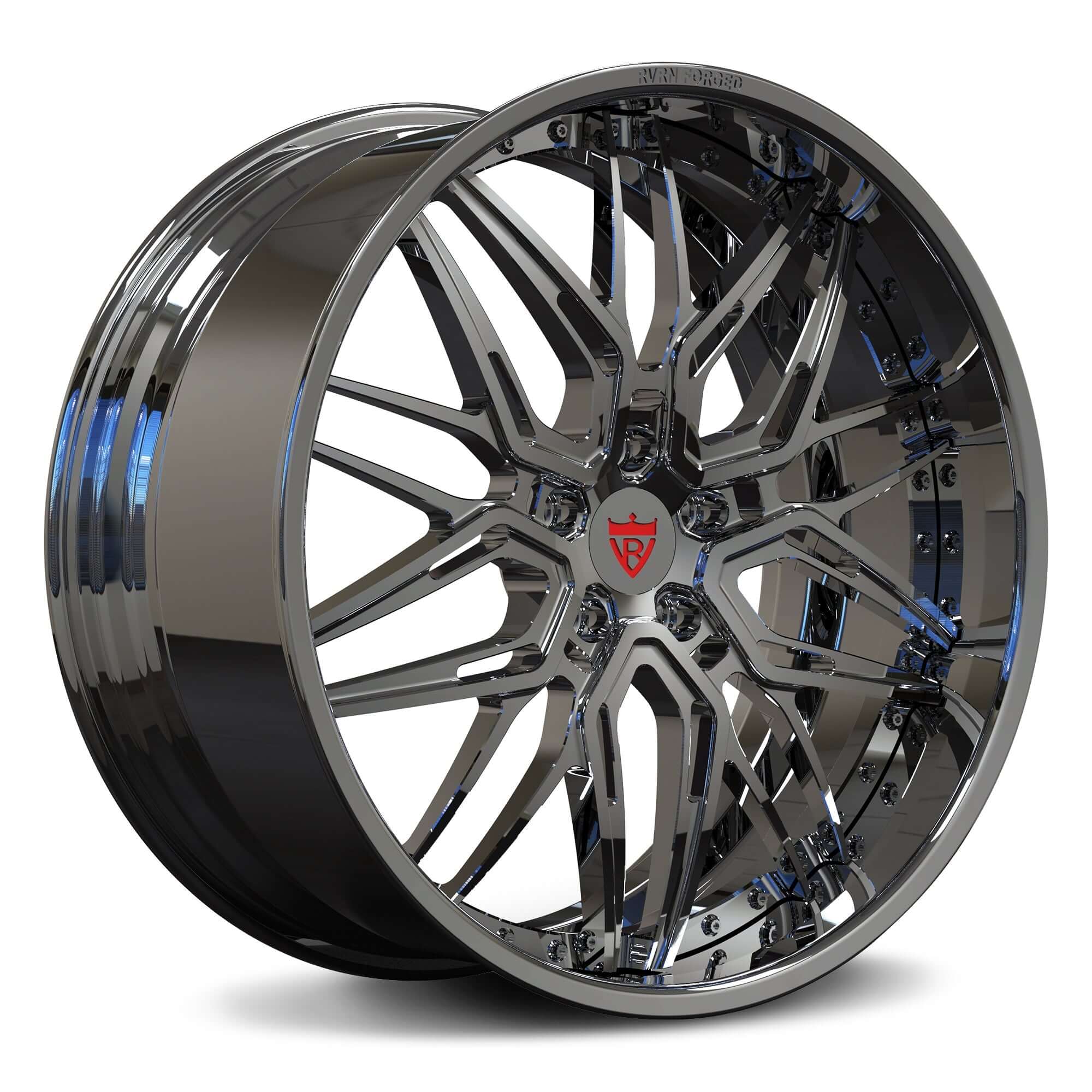 CHEVY CORVETTE WHEELS: DEEP DISH CUSTOM FORGED RIMS-RV-T081 CHROME RIMS