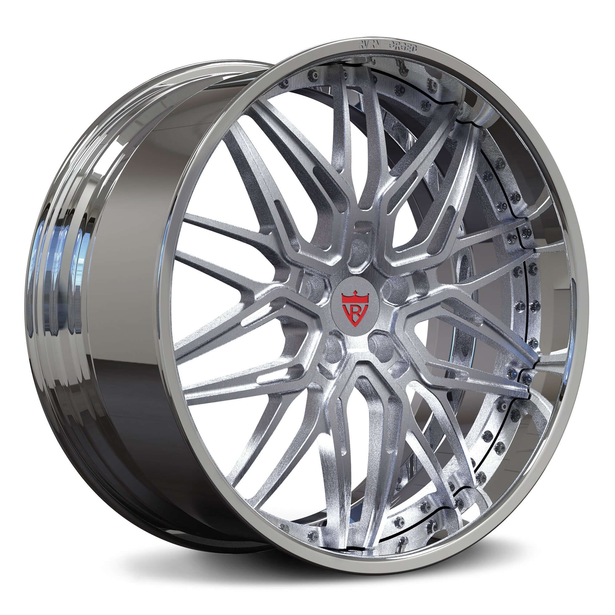 CHEVY CORVETTE WHEELS: DEEP DISH CUSTOM FORGED RIMS-RV-T081 CHROME RIMS