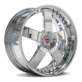 CUSTOM 2-PIECE FORGED 5 SPOKE CHROME WHEELS: RV-DF93