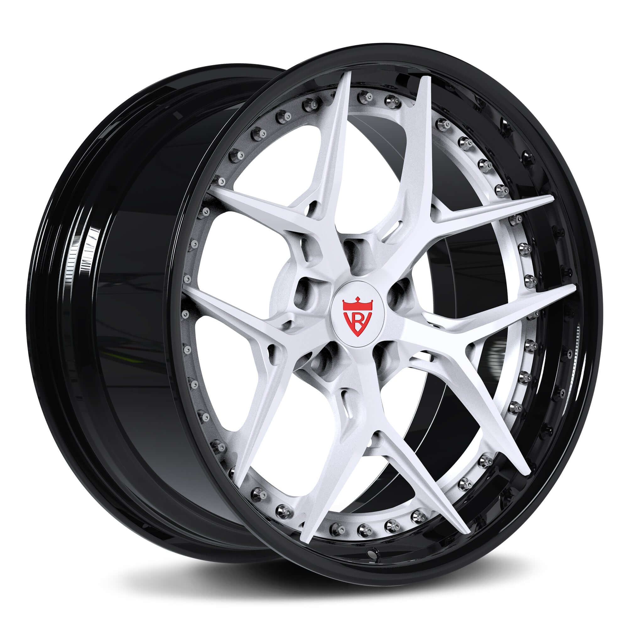 White and black rims, RV-DR08 Forged Wheels for a Stylish Camaro ZL1 Look