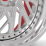 The brushing details of our custom forged 3-piece wheels RV-C13 Series-RVRN Forged-The Best Custom Forged Wheels Company for your ride.