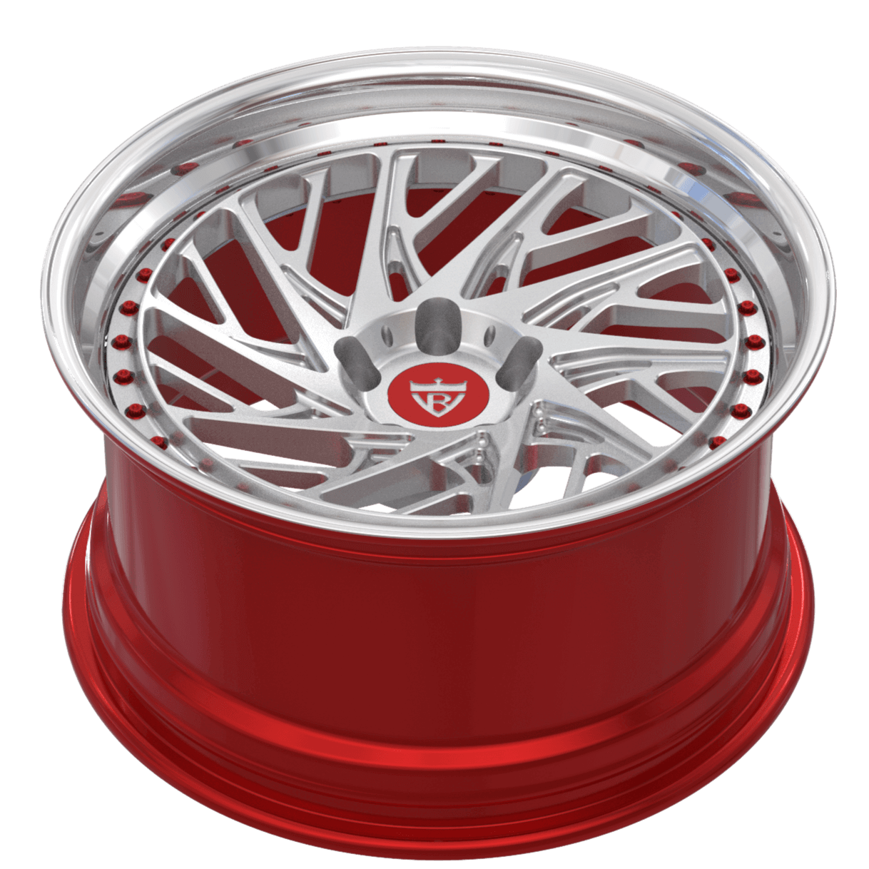 Custom 3-piece rims for any vehicle, forged step lip wheels with a deep concave style, polished lip. 20inch, 21inch all available-RVRN Wheels-Custom Forged 3-Piece Wheels Series