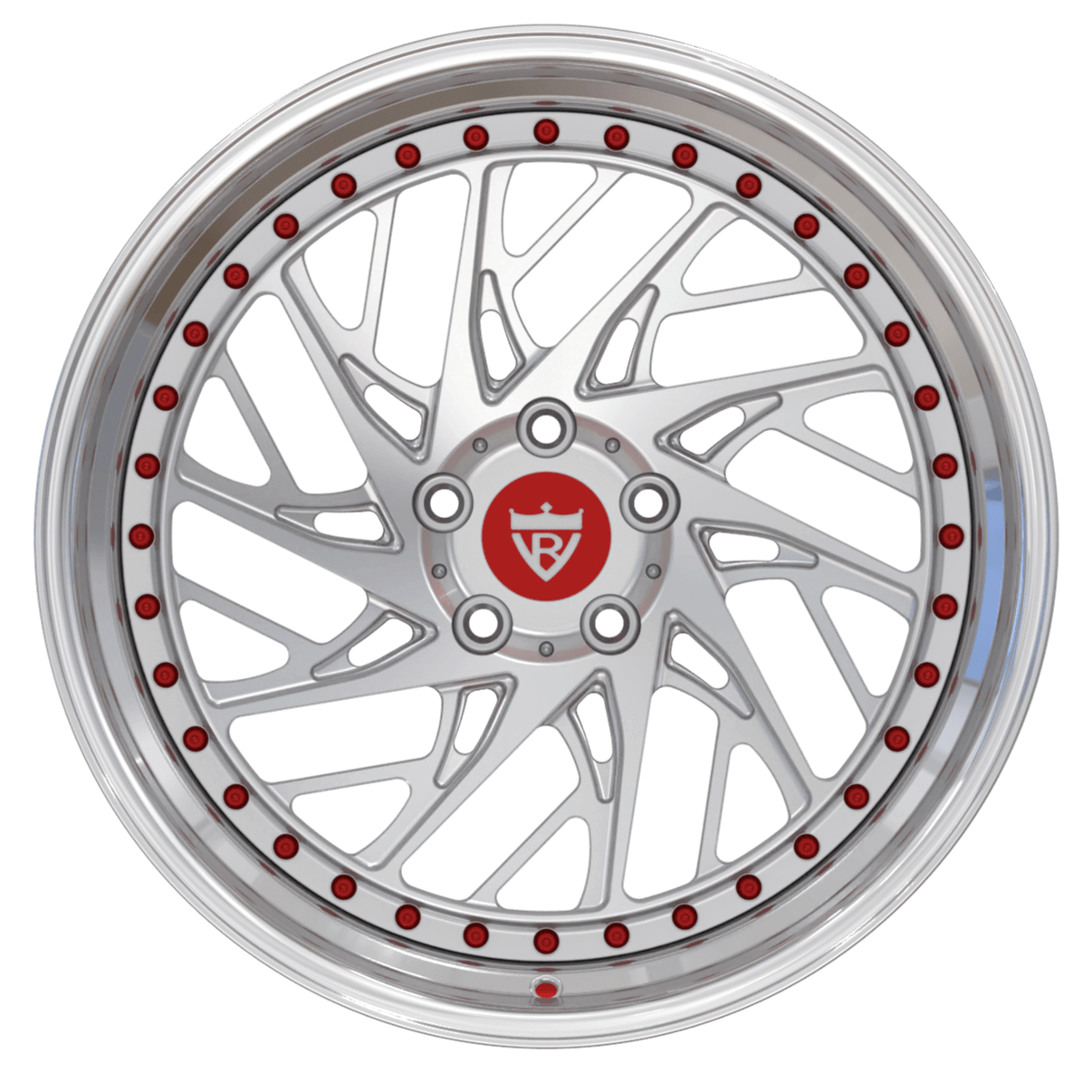 Custom 3-piece rims for any vehicle, forged step lip wheels with a deep concave style, polished lip. 20inch, 21inch all available-RVRN Wheels-Custom Forged 3-Piece Wheels Series