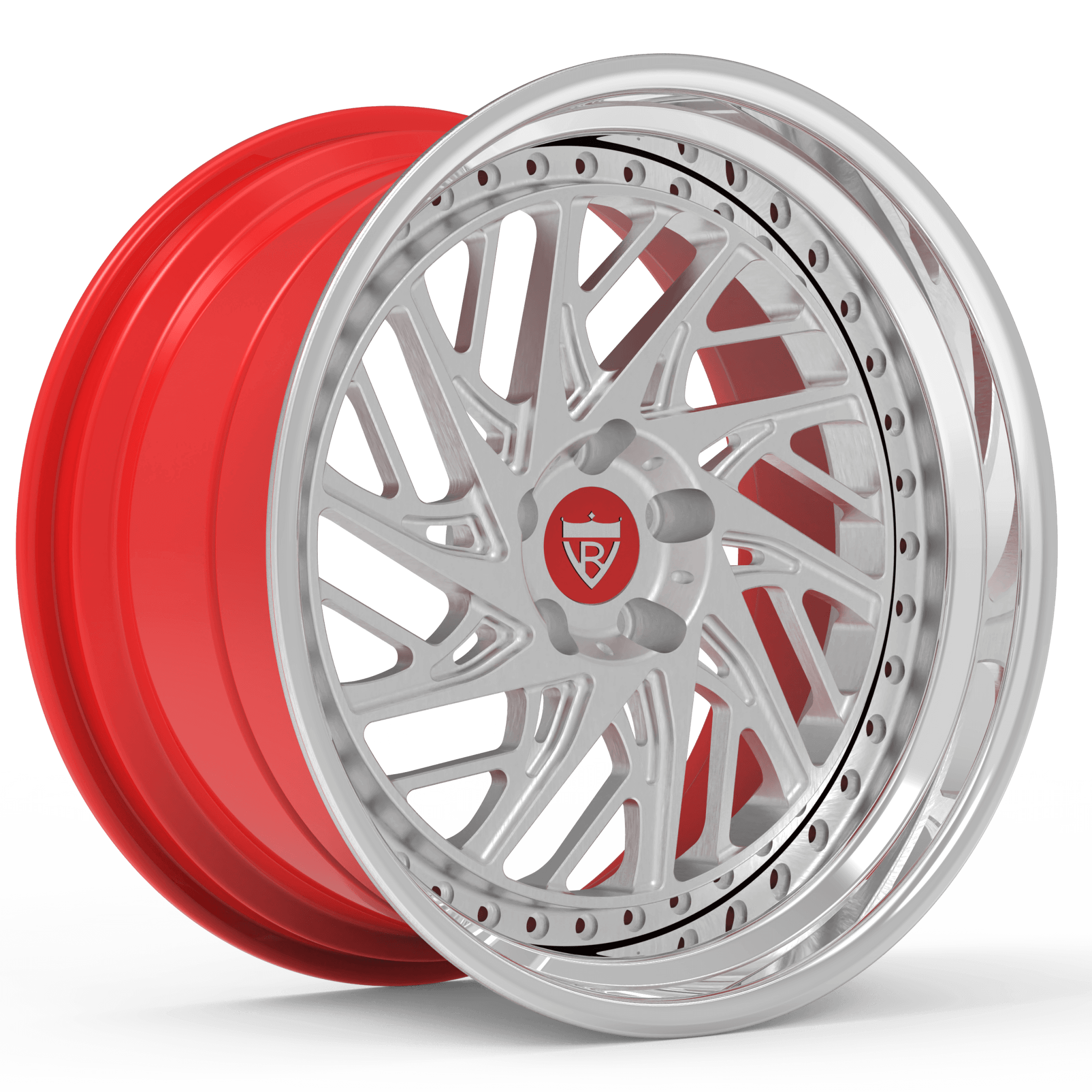 Custom 3-piece deep dish concave wheels for Honda, Nissan, Corvette etc-step lip forged rims with a big lip-RVRN Wheels-Custom Forged 3-Piece Wheels Series