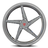 Staggered deep dish wheels on Porsche Cayman for optimal fitment and performance.