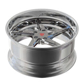 Custom-designed 5 spoke deep dish forged rims for Porsche Cayman.