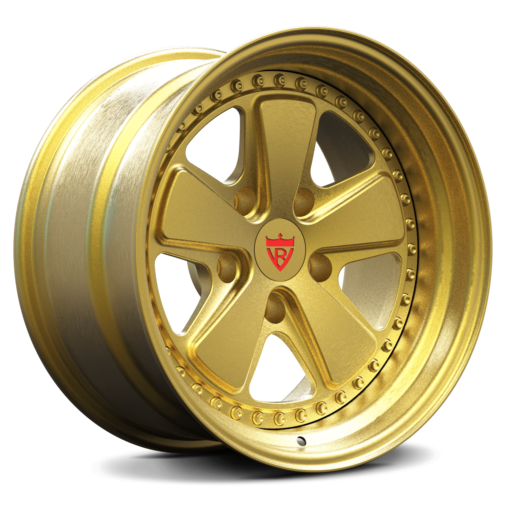 CUSTOM FORGED 2-PIECE 5 SPOKE DEEPP DISH CHROME WHEELS: RV-DV70 - RVRN WHEELS